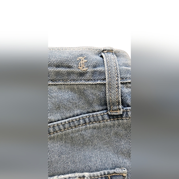 Juicy Couture Light Blue Distressed Jean Shorts with button fly. - Picture 8 of 8